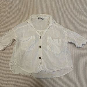 White Zara Button Down Shirt
